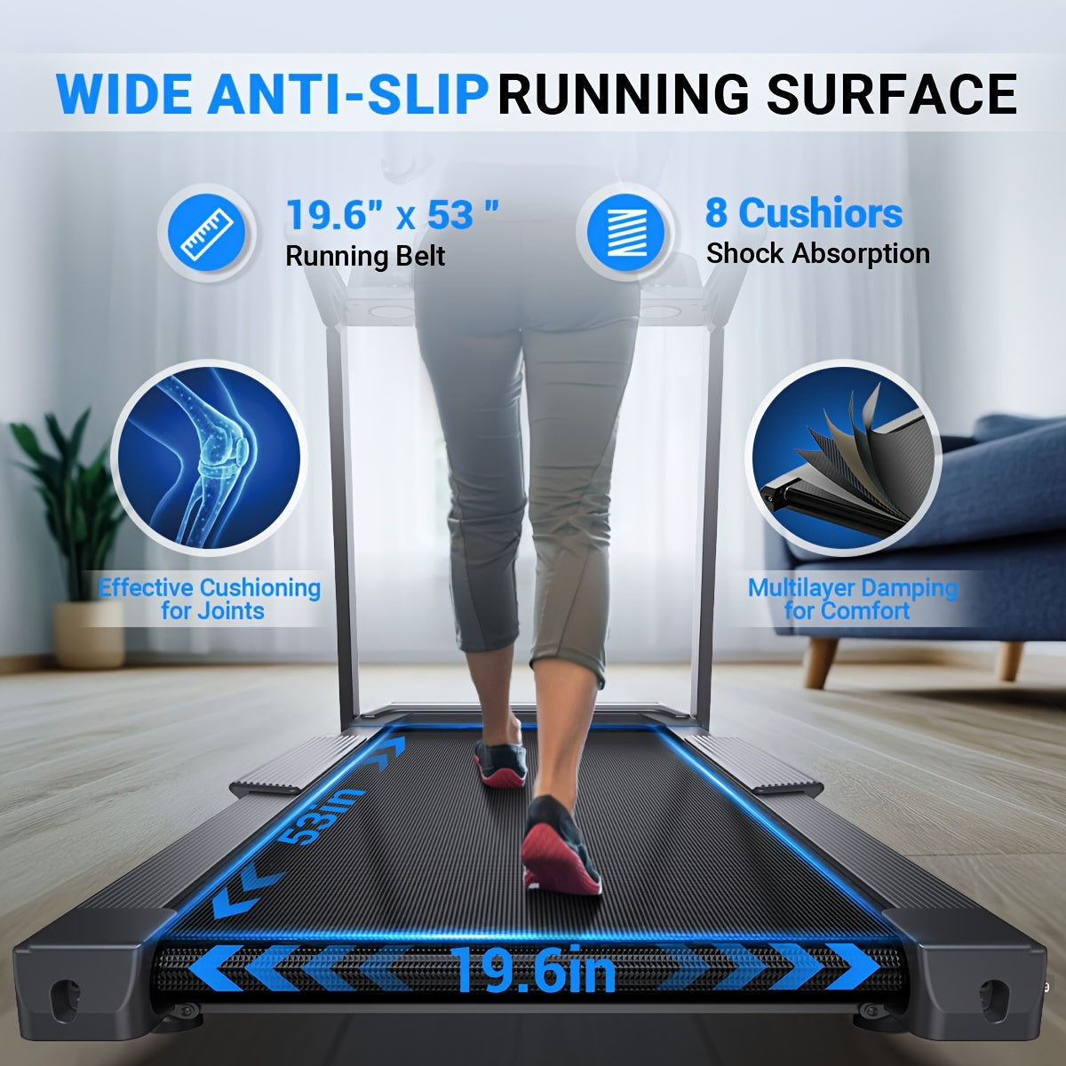 Treadmill With 15% Auto Incline - 500 Lb Capacity, 4.5 HP Folding Electric Treadmill Up To 10.0 MPH Speed, 15 Level Adjustable, Brushless Motor Quiet Running, Holder For Cup & Phone