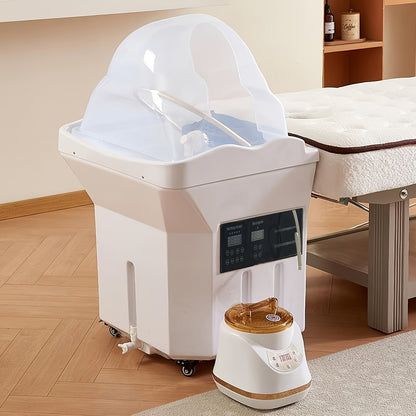 Equipment for Head Spa, Including a Shampoo Basin, a Large 15.85gal Water Tank with Fumigation And Water Circulation, Designed for Japanese Massage And Light Therapy for Head Care, Intended for Use with a Shampoo Bed (Bed Not Included)
