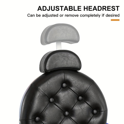 Retro Barber Chair Heavy Duty Barber Chairs Vintage Salon Chair Hydraulic Recline Beauty Spa Styling Equipment Rounded Cushioning with Puckered Button, Valentine'S Day And Other Festivals