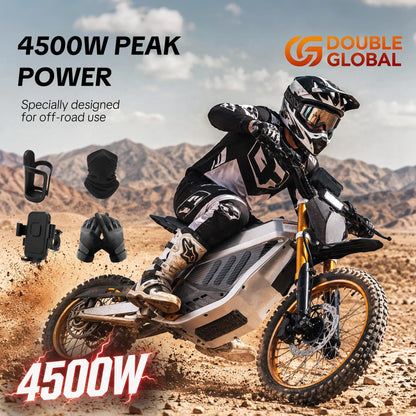 Electric Motorcycle 4500W High Power Motor, 48V 30Ah Long Range Battery, Up to 50 Miles Range, Aluminum Alloy Frame, Fast Electric Scooter for Adults, Durable Off-Road Commuter E-Bike, High Speed Performance, LED Display,