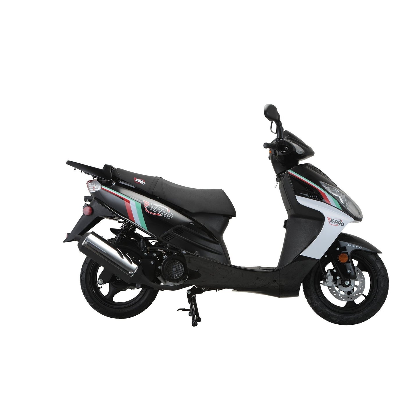 X-PRO Fiji 200 Moped Scooter with 13" Aluminum Wheels! Electric/Kick Start!