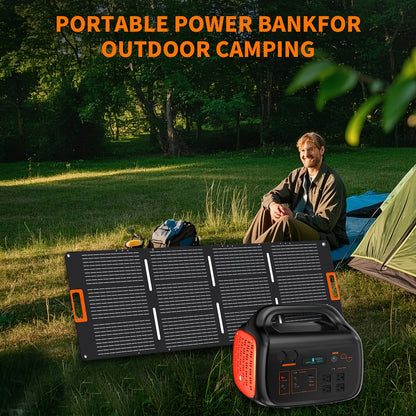 1000W Portable Power Supply Featuring a 200W Solar Panel, 1075Wh Lithium Battery Backup, 120V/1000W AC Outlet, Solar Generator, Ideal for Home, RV, Outdoor Activities, Camping, And Emergency Situations