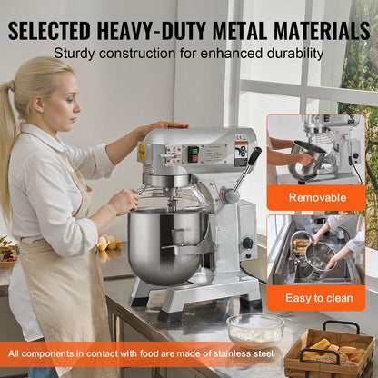 Commercial Food Mixer 10L / 18.7L / 28.5L 3-Speed Stand Dough Mixer 550W / 1100W for Restaurant
