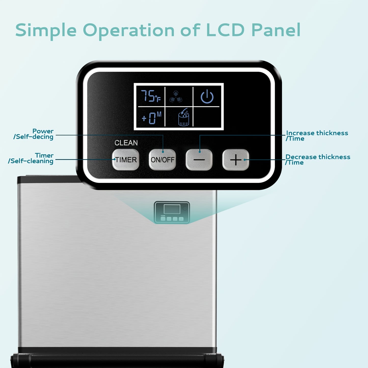 Industrial Ice Maker with a Capacity of 400 Pounds Per Day, Featuring a 250-Pound Storage Bin, Producing Ice in 8 to 15 Minutes, Made of Stainless Steel, Suitable for Bars, Cafes, Restaurants, And Businesses
