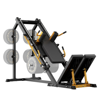 Hack Squat Equipment Featuring an Adjustable ISO Foot Plate And High-Precision Linear Bearings for Home Fitness