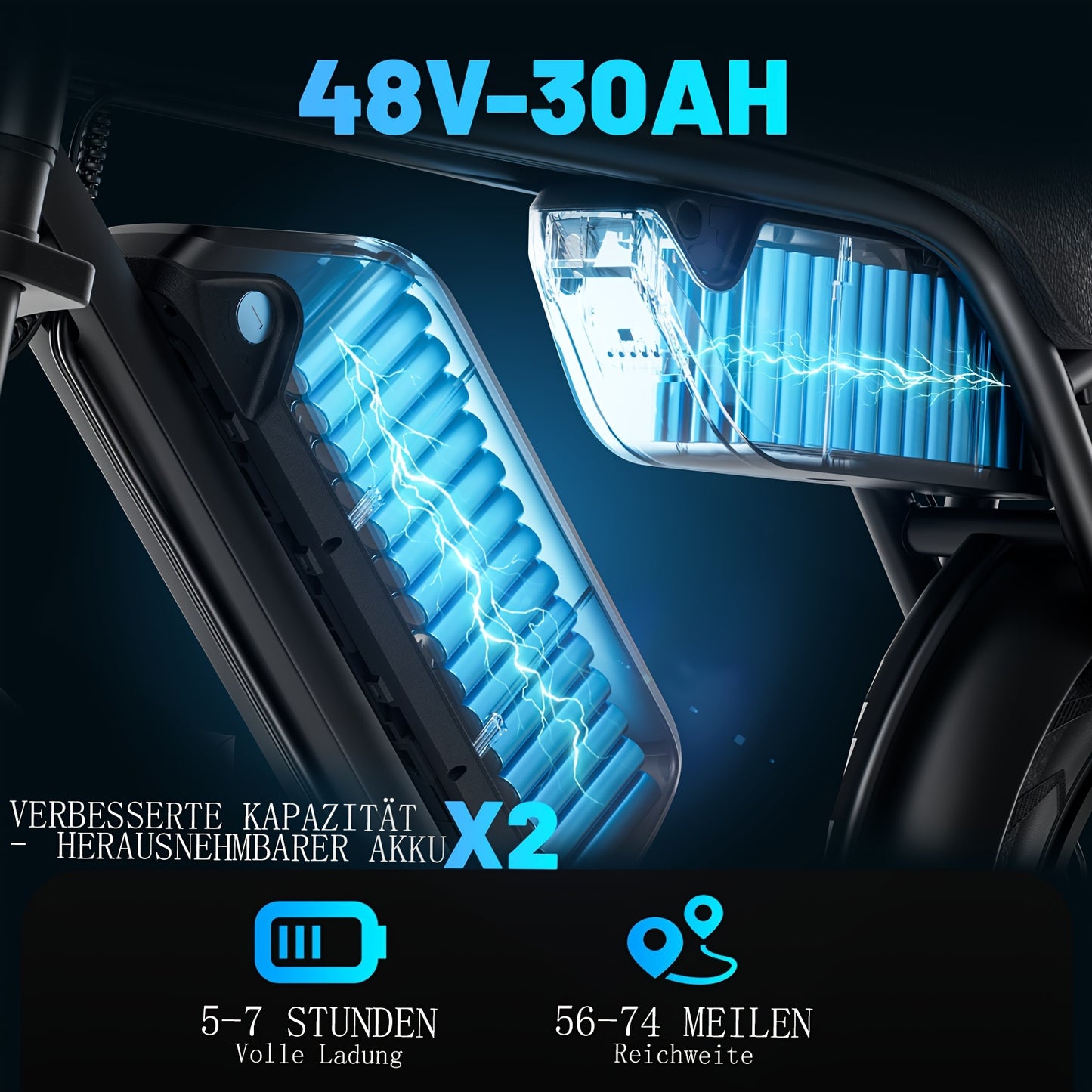 Electric Bike, Dual Battery V8 Max E-Bike - 100km Range & 19mph Speed, 500W Adults Electric Bicycle for City Commuting & Trail Ridin, Electric Bike for Adults, Ebikes for Adults, E Bike, Ebike