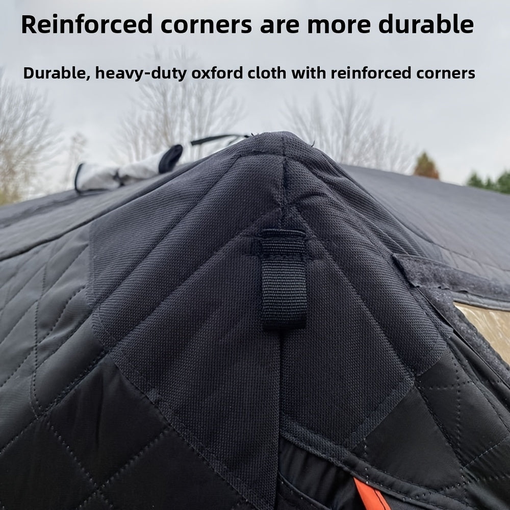 Winter Outdoor Ice Fishing Sauna Tent | Cold-Proof Construction, Thickened Winter Fishing Insulation, Polyester Frame Tent with Zipper Closure