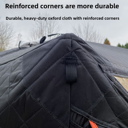 Winter Outdoor Ice Fishing Sauna Tent | Cold-Proof Construction, Thickened Winter Fishing Insulation, Polyester Frame Tent with Zipper Closure