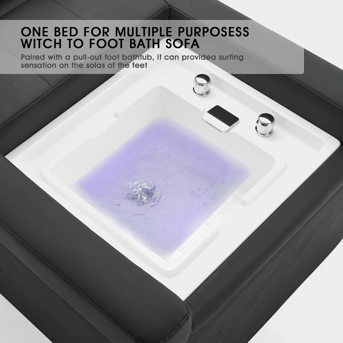 rofessional Spa Massage Bed with Backwash Unit - Heavy-Duty Metal Frame, No Electricity Needed, Portable Salon & Home Spa Equipment for Salon, Spa, Bathroom - Easy-Clean Design for Head, Foot, Back, Leg Massage - Ideal for Salon & Personal Use