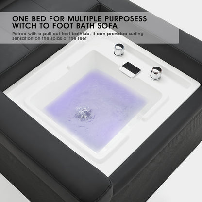 rofessional Spa Massage Bed with Backwash Unit - Heavy-Duty Metal Frame, No Electricity Needed, Portable Salon & Home Spa Equipment for Salon, Spa, Bathroom - Easy-Clean Design for Head, Foot, Back, Leg Massage - Ideal for Salon & Personal Use