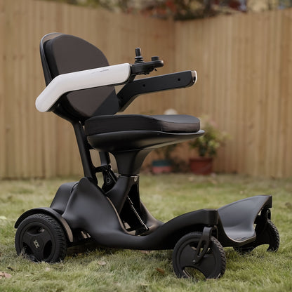 Full Carbon Fiber Smart Electric Wheelchair & Senior Mobility Scooter, 4-Wheel Travel Scooter with 20AH Lithium Battery, 30 Miles Driving Range, Tool-Free Setup, Lightweight Foldable for Easy Storage In Car Trunk