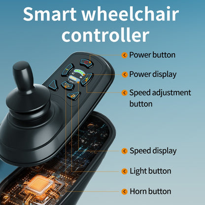 PERFCARE Intelligent Electric Wheelchair Made Of 100% Carbon Fiber Material Lightweight And Portable with A Range Of 25 Miles One-step Folding And Installation-free Design Electric Wheelchair for The Elderly Capable Of Bearing 330.69LB Mother's Day