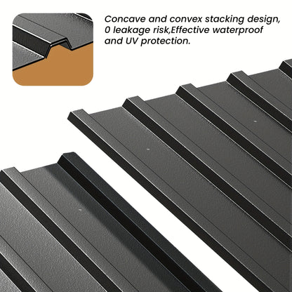 10x20ft Flat Roof Carport, Heavy Duty Iron Garage For Car, Truck, SUV - Dark Grey Outdoor Vehicle Shelter With Straight Top, Parking Canopy For Driveway, RV, Boat