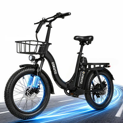 Eskute Electric Bicycle, 48V 10.4Ah Battery, Foldable, Front Frame Included
