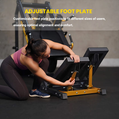 Hack Squat Equipment Featuring an Adjustable ISO Foot Plate And High-Precision Linear Bearings for Home Fitness
