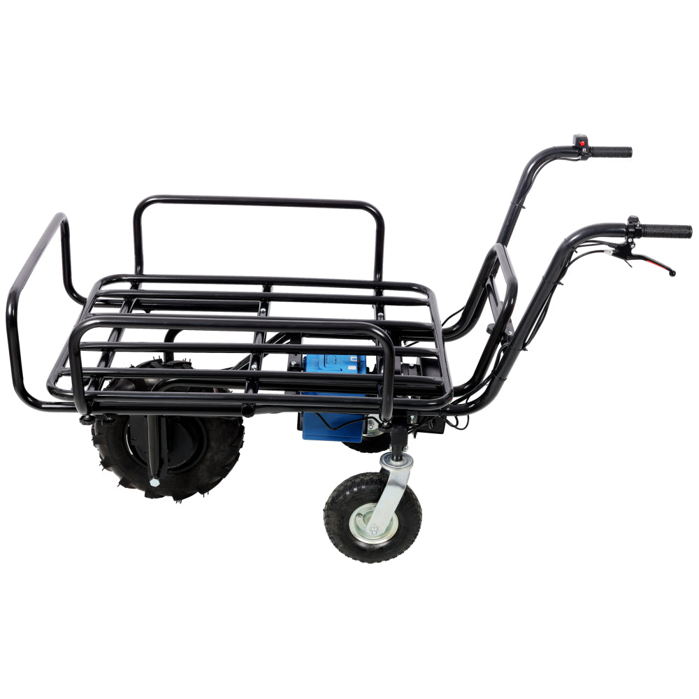 Electric Transportation Cart, 24V DC 350W Motor Powered Utility Garden Wagon Dump Cart, 265 Lbs Load Capacity with Metal Handle And 16' Track Wheels, Yard Cart And Wagons for Lawn