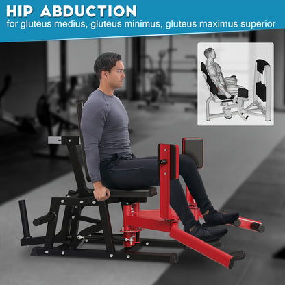 Hip Abductor Machine, Plate-Loaded Inner And Outer Machine, Hip Trainer, Hip Thrusters for Home Gym