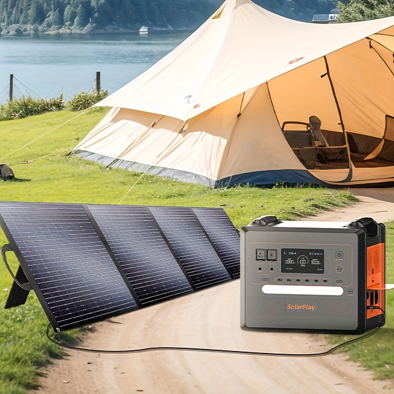 SolarPlay Portable Power Station, 2304Wh High-Capacity Solar Generator, Lithium Iron Phosphate Battery, 4 AC Power Outlets with 4800W Peak Power, Suitable for Home, Camping, and Outdoor Backup Battery Emergency Power Station