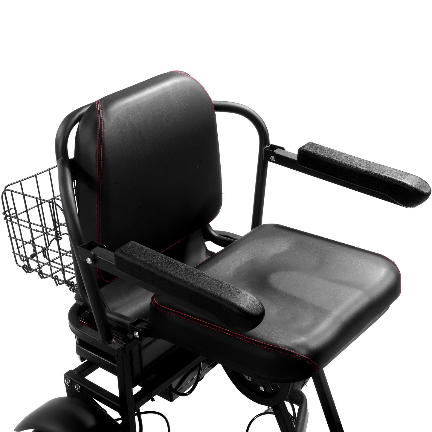 MotoTec Folding Mobility Electric Trike 48v Dual Motor Lithium Black- Speed may vary based on rider weight and riding conditions