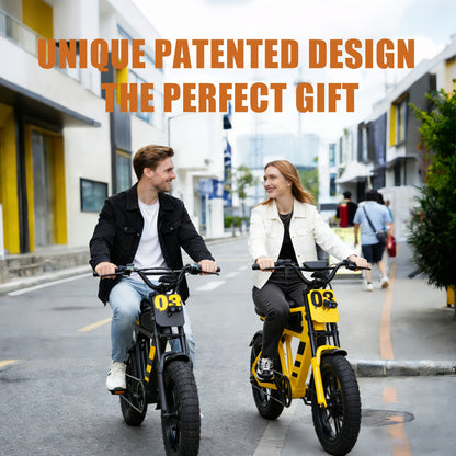 Hardcore Off-road Electric Bike, Featuring a Full Suspension System and Hydraulic Brakes to Conquer Rugged Mountain Trails. Equipped with 20"x4.0" Wide Tires and a 48V 18Ah Battery for 40-60 Miles of Range, This 7-speed All-terrain Beast