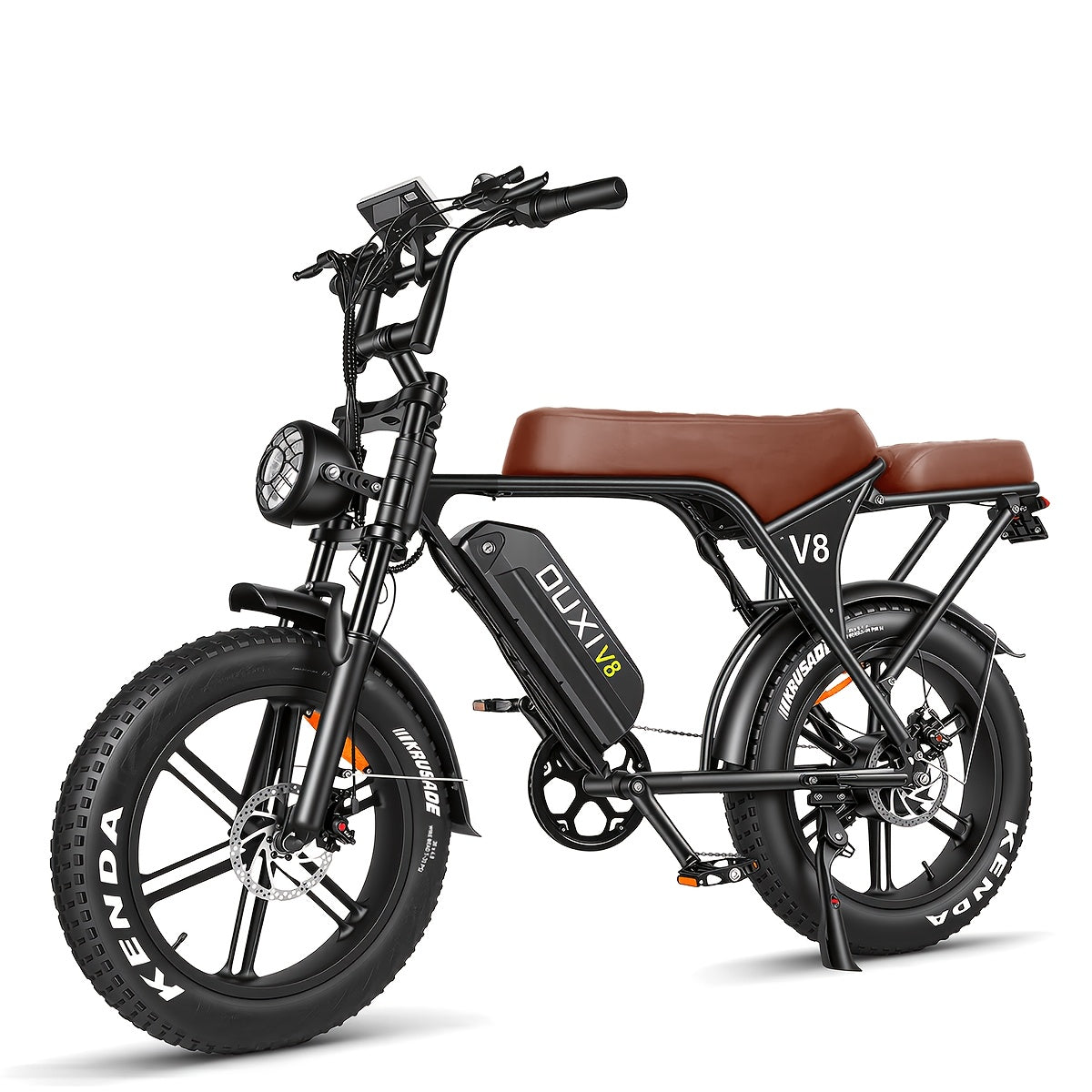 Electric Bike, V8 Electric Mountain Bike with 500W Motor 48V 15Ah-30Ah Removable Larger Battery 19mph/h 20'' Tire E Bike, Adult Electric Bicycles, Electric Dirt Bike, Electric Mountain Bike, Electric Bicycle for Adults, E Bike