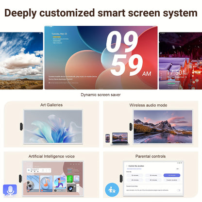 Apolosign 24/32" FHD 2nd Gen Mobile TV - Wheel Portable, Rotatable Touchscreen, (8+8)GB RAM+128GB ROM, Android 14, 9300mAh, Voice Remote