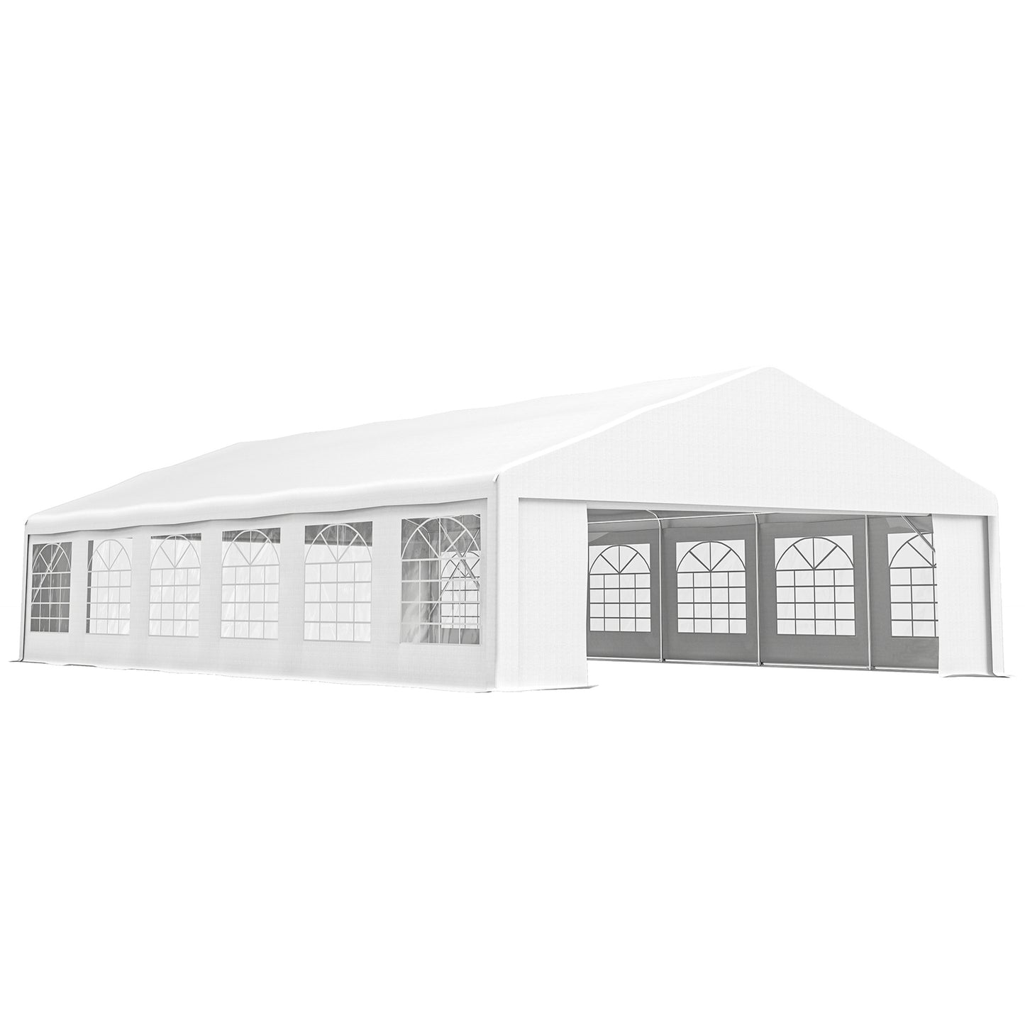 23' X 39' Large Outdoor Carport Canopy Party Tent with Removable Protective Sidewalls& Windows, White