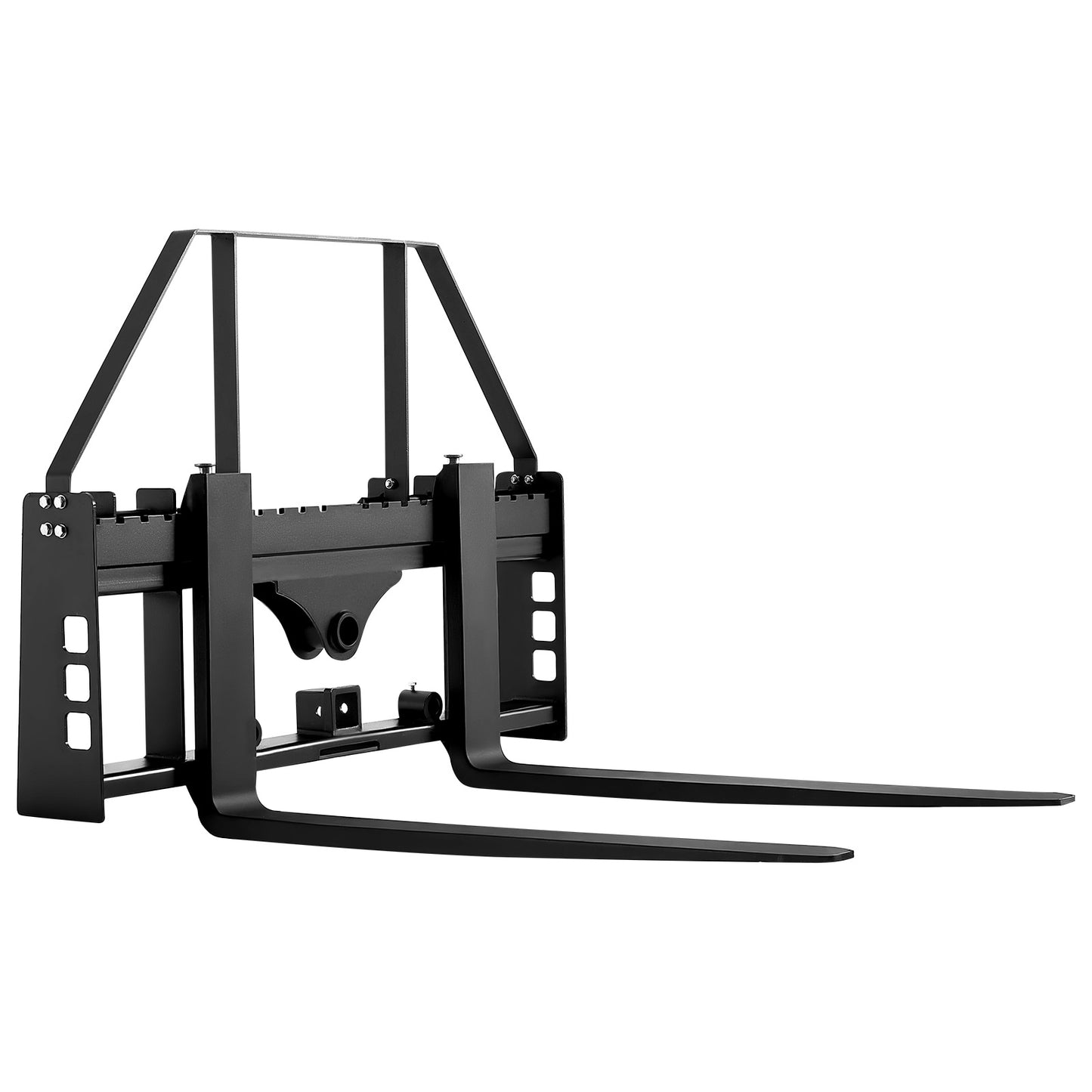 Pallet Fork Frame Attachment with 48-inch Skid Steer Pallet Forks 4000 lbs