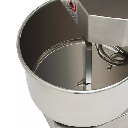 Commercial Food Mixer, 750W Dual Rotating Dough Mixer, Stand Mixer with Stainless Steel Bowl, 10.5Qt Capacity, Security Shield Included, Baking Equipment for Restaurant Pizzeria