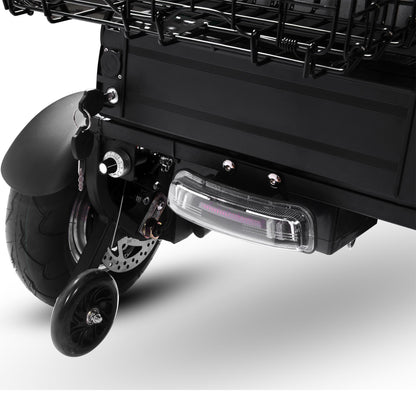 MotoTec Folding Mobility Electric Trike 48v Dual Motor Lithium Black- Speed may vary based on rider weight and riding conditions