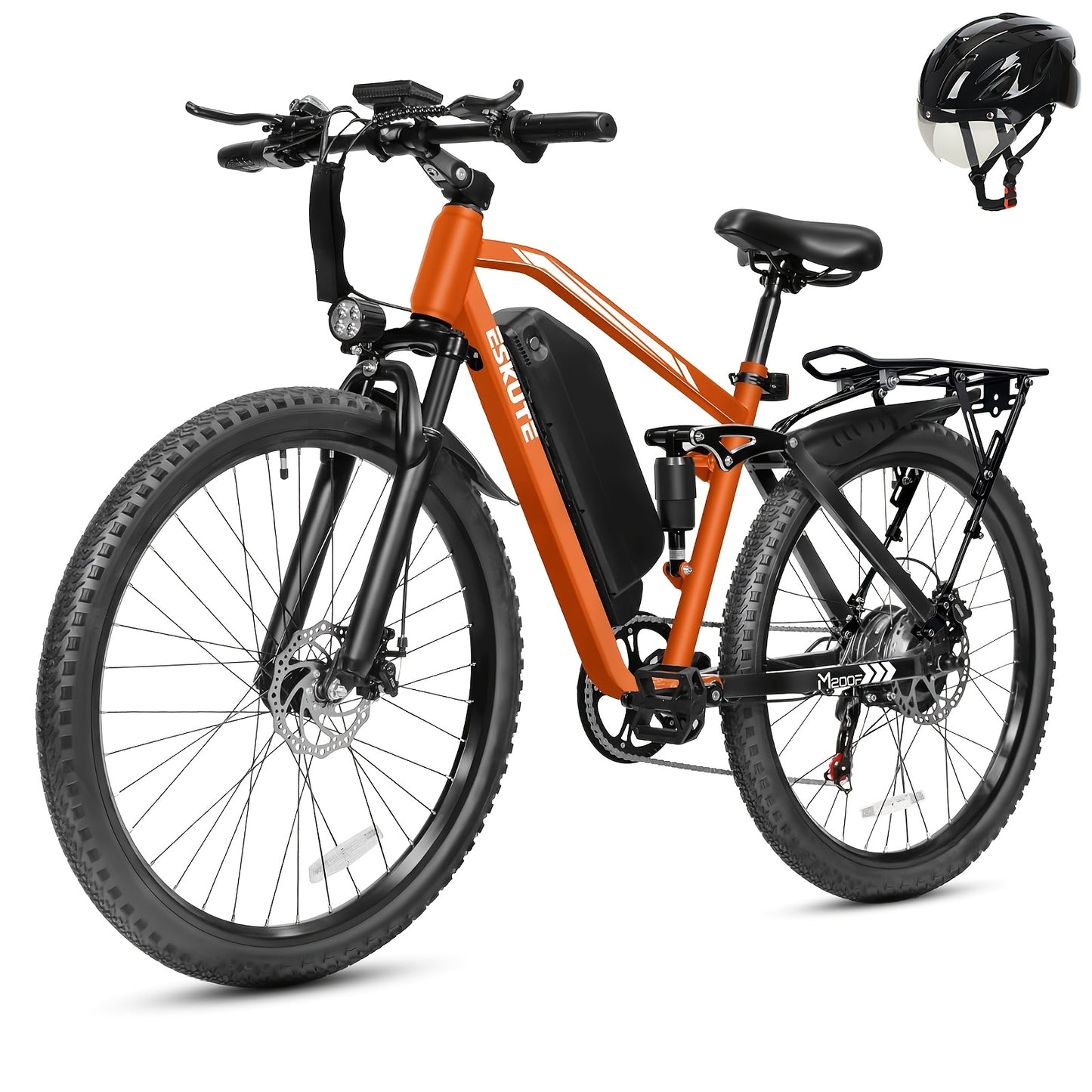 Electric Bike for Adults, 27.5" Mountain E-Bike, Brushless Motor, 48V 20.8Ah Up to 80 Miles Range, Full Suspension Step-Over Electric Bicycle And a Helmet Will Be Included As a Gift