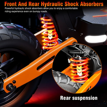 Electric Folding Scooter 749W Motor 19.9-27.8MPH Max Speed 48V 25AH Battery 35Miles Range 500LBS Load Capacity 11-inch Vacuum Tires Urban Commuting Outdoor Adventure Electric Scooter