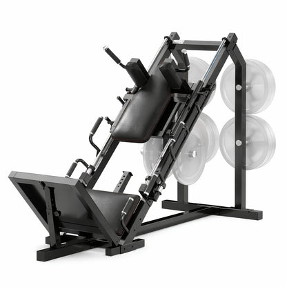 Leg Press Hack Squat Machine Combo, 2-in-1Leg Exercise Machine With Linear Bearing, Special For Lower Body With Weight Storage For Quads, Hamstring