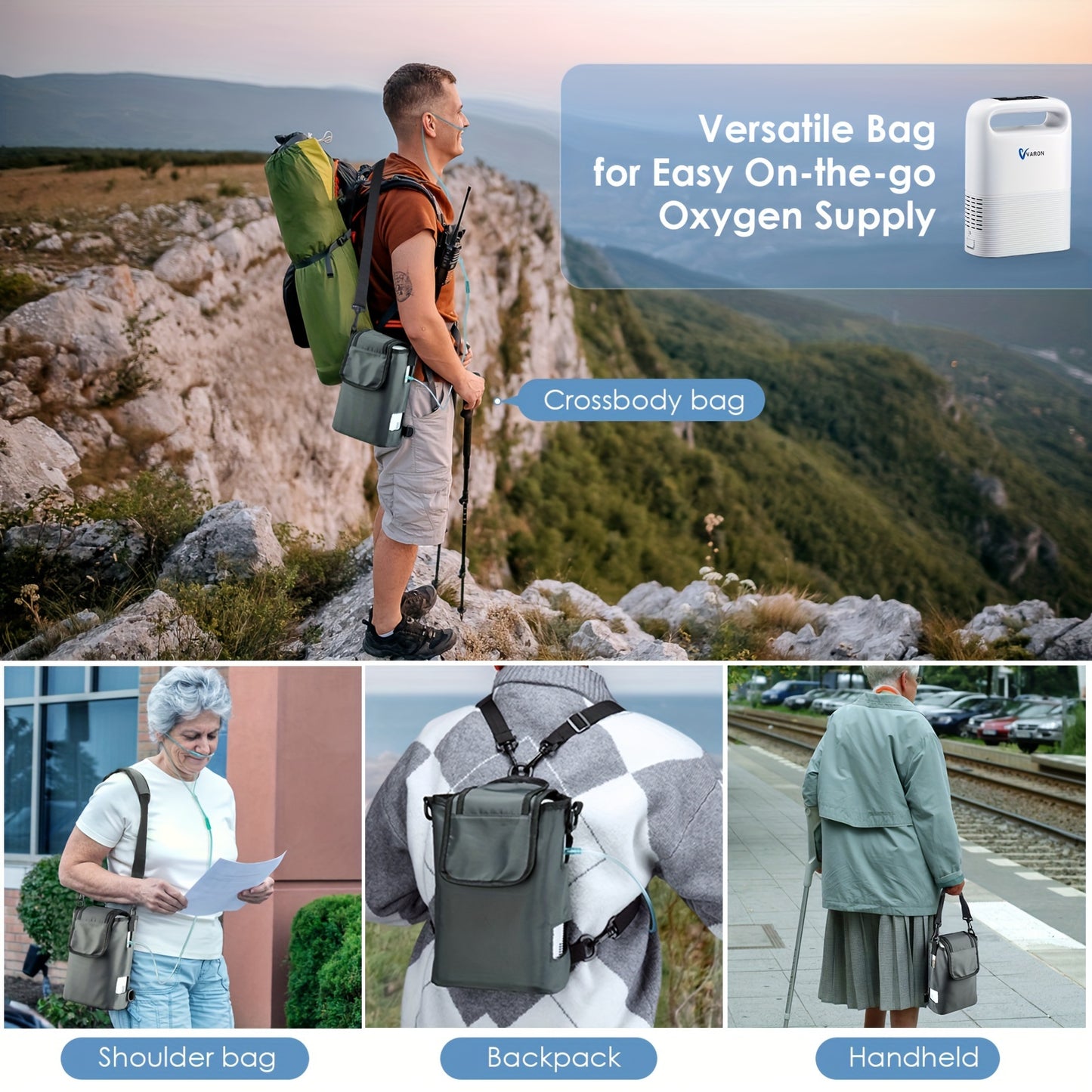 Pulse Flow Portable Oxygen Generator&Oxygen Concentrator/w Accessories (1-5 Settings) for Home And Travel Use