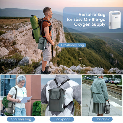 Pulse Flow Portable Oxygen Generator&Oxygen Concentrator/w Accessories (1-5 Settings) for Home And Travel Use