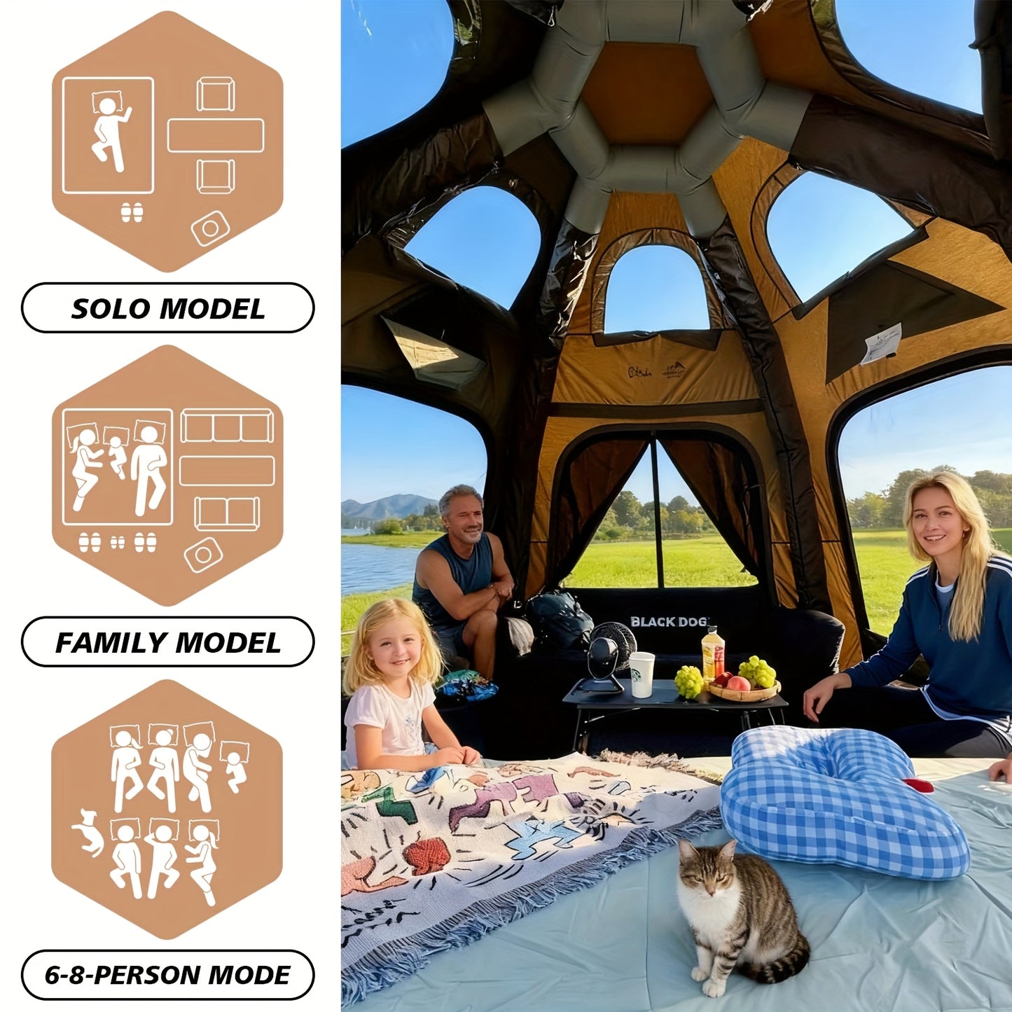 Spherical Inflatable Camping Tent, Green Air Tent With Inflatable Pump, And Windproof, Suitable For Year-round Camping