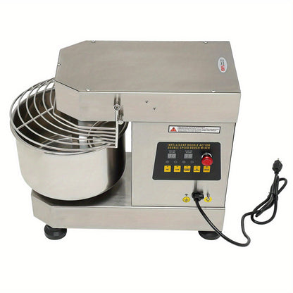 Commercial Food Mixer, 750W Dual Rotating Dough Mixer, Stand Mixer with Stainless Steel Bowl, 10.5Qt Capacity, Security Shield Included, Baking Equipment for Restaurant Pizzeria