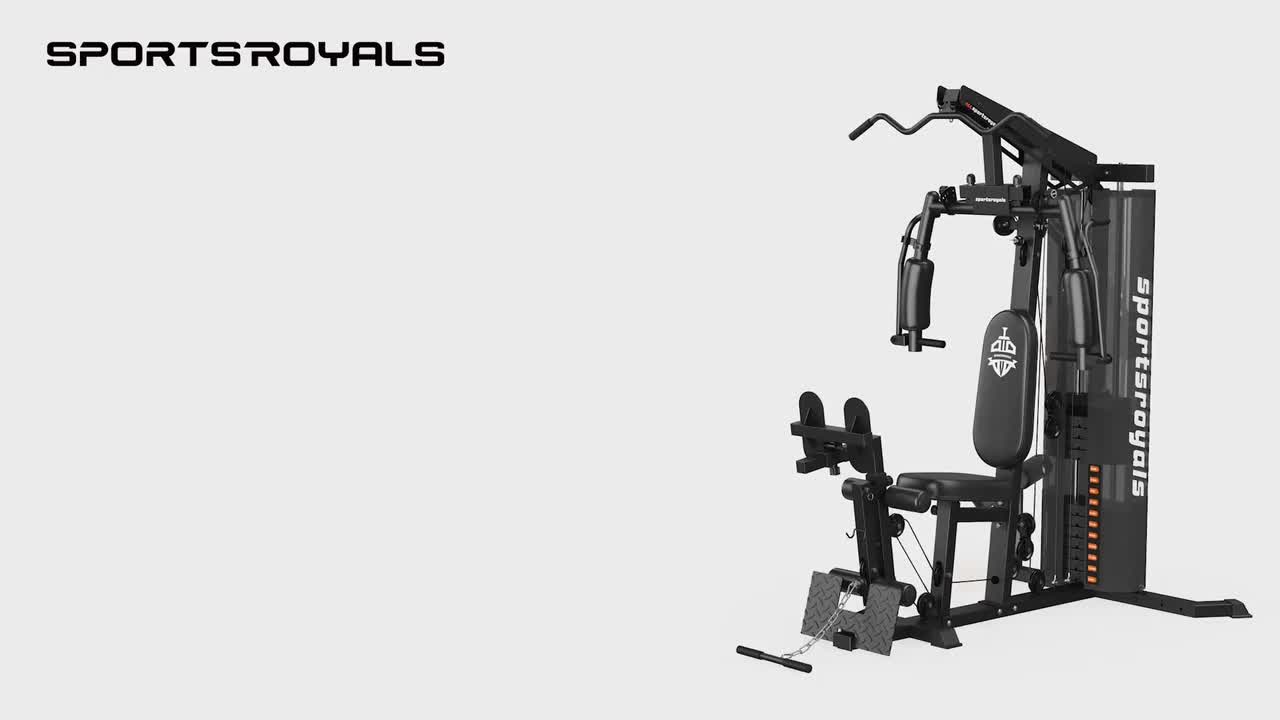Multifunctional for home Gym Equipment, 150LBS Rustproof Weight Stack All-In-One Workout Machine, 35+ Exercise Functions with Adjustable Seat & Pulley System, Stable H-Base Full Body Trainer for Home, Garage & Apartment, Without Battery