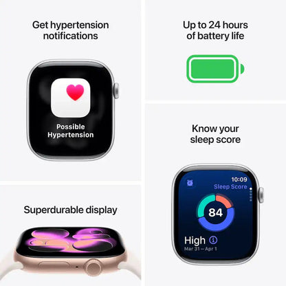 Apple Apple Watch Series 11 (GPS, 46mm, Silver Aluminum, Purple Fog Sport Band, M/L)