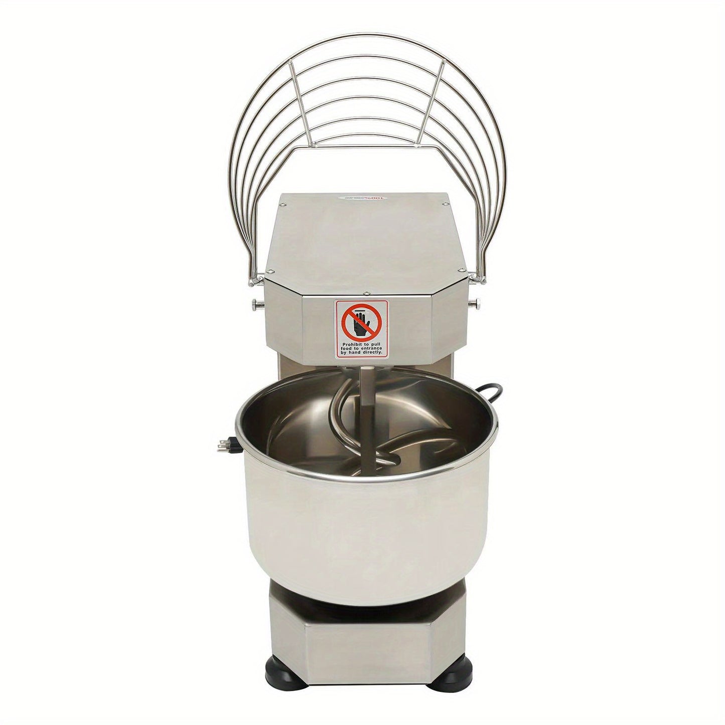 Commercial Food Mixer, 750W Dual Rotating Dough Mixer, Stand Mixer with Stainless Steel Bowl, 10.5Qt Capacity, Security Shield Included, Baking Equipment for Restaurant Pizzeria