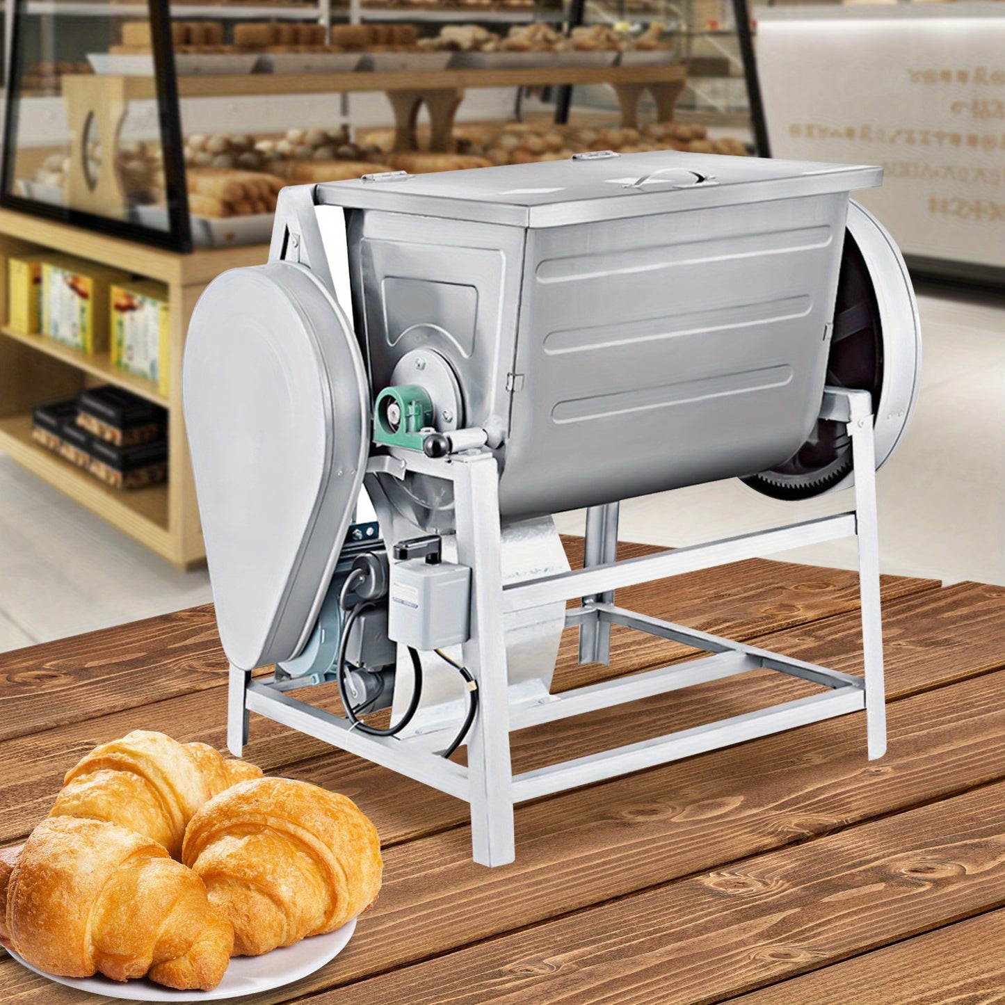 110V Commercial Dough Mixer, Electric Stand Heavy Duty Pizza Dough Mixer Flour Mixer, Max Mixed Dough 33.07LB/ 30QT, for Homes, Restaurants and Other Places