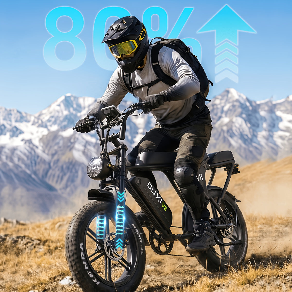 Electric Bike, Dual Battery V8 Max E-Bike - 100km Range & 19mph Speed, 500W Adults Electric Bicycle for City Commuting & Trail Ridin, Electric Bike for Adults, Ebikes for Adults, E Bike, Ebike