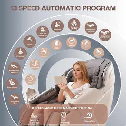 Yitouch 5D Massage Chair, Music Physiotherapy, Yoga Stretch, Zero Gravity Massage Chair, Automatic Calfrest Extension, Calf Kneading-Full Body Relaxation, Massage Chairs Full Body