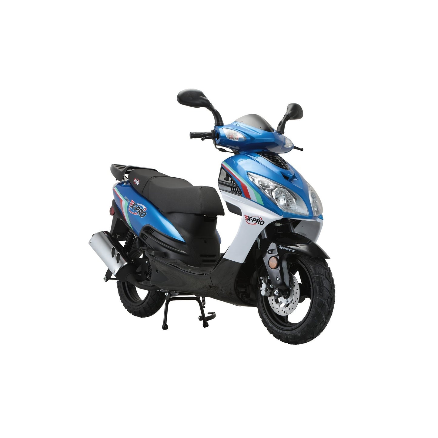 X-PRO Fiji 200 Moped Scooter with 13" Aluminum Wheels! Electric/Kick Start!