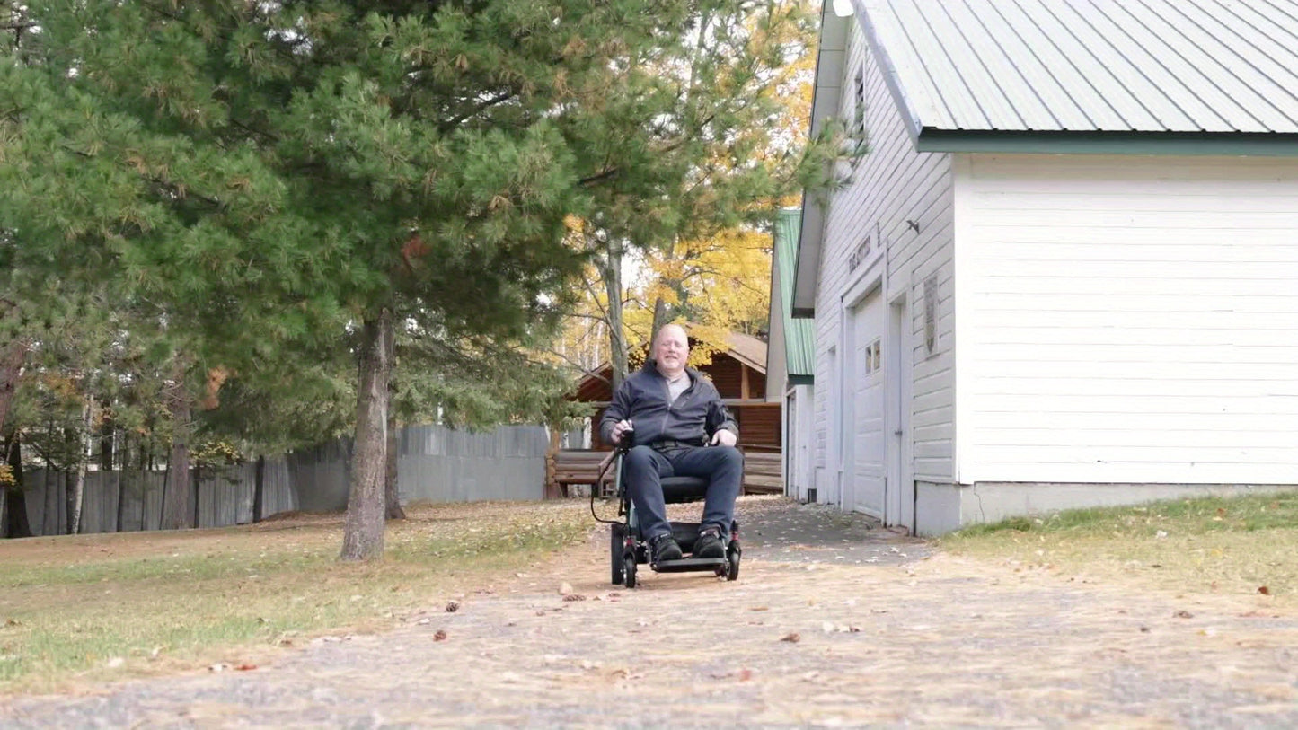 Adult Electric Wheelchair 400 Lbs Weight Capacity, 30 Miles Driving Range, All-Terrain 700W Dual Motors, 20-Inch Wide Seat, Foldable Design, Includes Back Bag, Cup Holder, Headlights And USB Charging Port