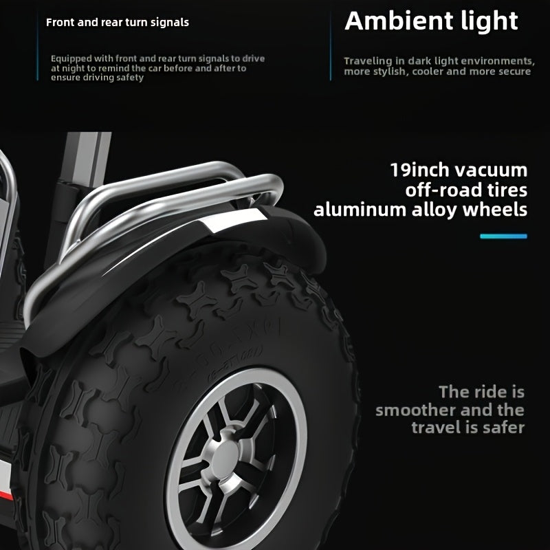 Self Balancing Scooter X60 Plus with Powerful Dual Motor System, Smart Electric Scooter for Adults 67.2V/15.6Ah Personal Electric Vehicle with 19 Inch All Terrain Tire, Off Road Hoverboard 50 Mile 12.5 MPH Top Speed LCD Dispaly & Foldable Design