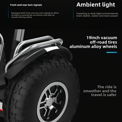 Self Balancing Scooter X60 Plus with Powerful Dual Motor System, Smart Electric Scooter for Adults 67.2V/15.6Ah Personal Electric Vehicle with 19 Inch All Terrain Tire, Off Road Hoverboard 50 Mile 12.5 MPH Top Speed LCD Dispaly & Foldable Design