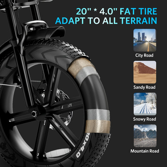 Electric Bike, V8 Electric Mountain Bike with 500W Motor 48V 15Ah-30Ah Removable Larger Battery 19mph/h 20'' Tire E Bike, Adult Electric Bicycles, Electric Dirt Bike, Electric Mountain Bike, Electric Bicycle for Adults, E Bike