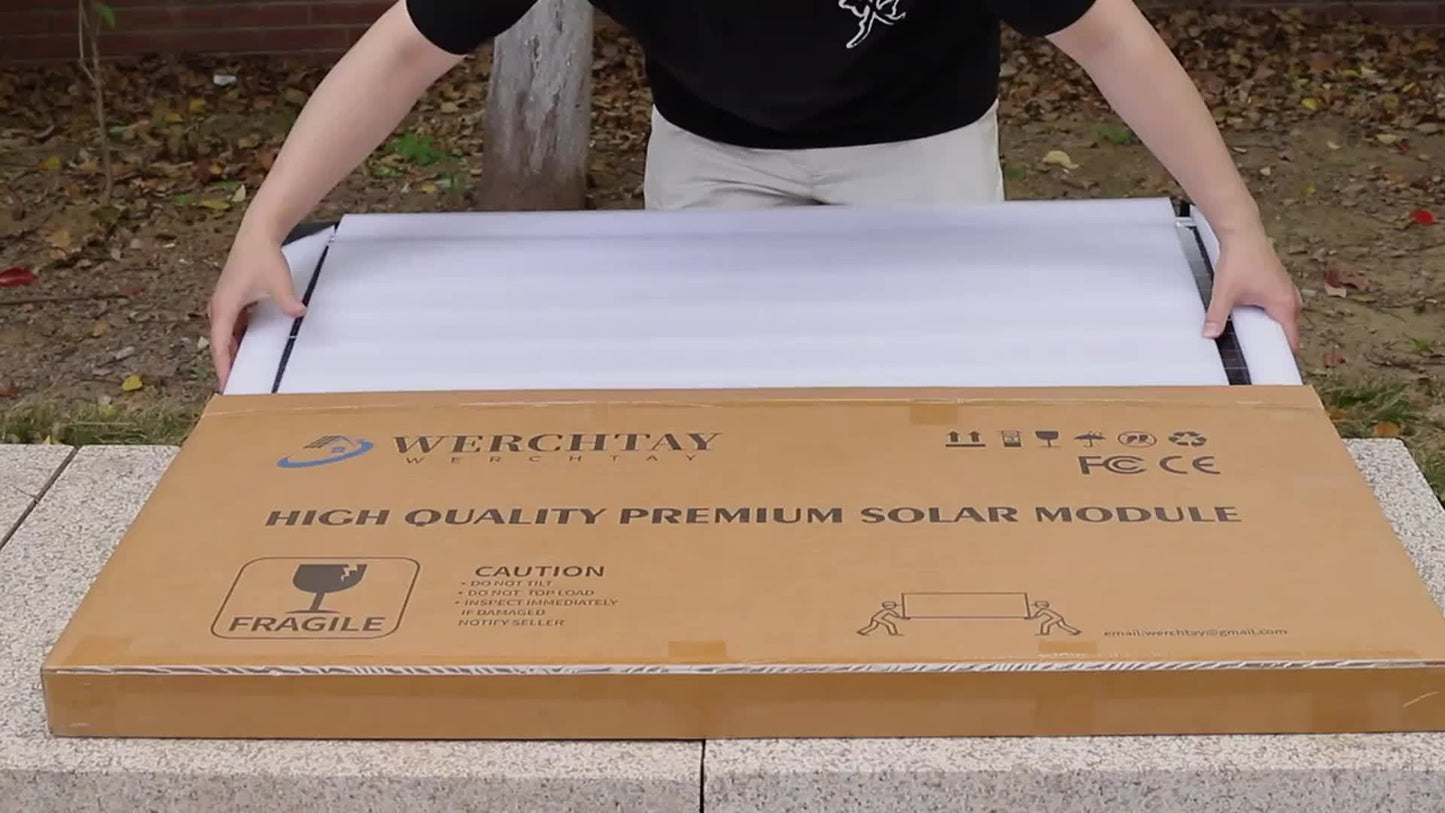 1200W High-efficiency Conversion Monocrystalline Solar Panels, 12pcs Of 100W Solar Panels, 24% High-efficiency Conversion Monocrystalline Technology Solar Panels, Suitable For RVs, Boats, Homes, Rooftops, Camping, Farms, And Other Off-grid Applic