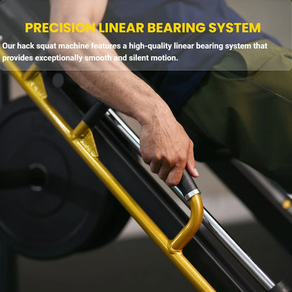 Hack Squat Equipment Featuring an Adjustable ISO Foot Plate And High-Precision Linear Bearings for Home Fitness
